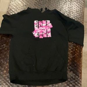 asscXundefeated pink camp hoodie